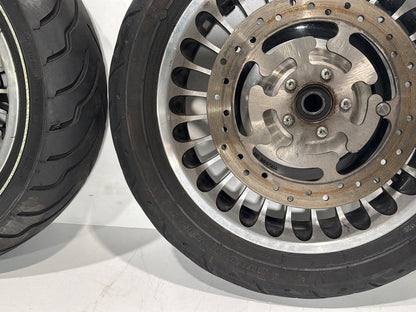 2007 - 2012 Harley-Davidson Touring Road Glide Front & Rear Wheel Rim Tire 	43493-09