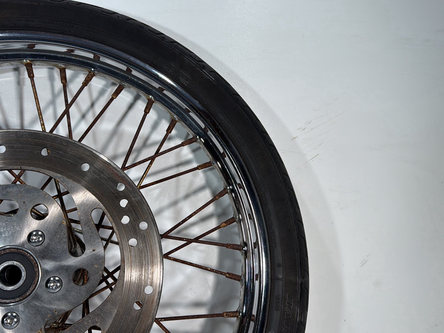 2005 Harley Dyna FXDWG Wide Glide OEM Front Wheel Rim Tire Spoked