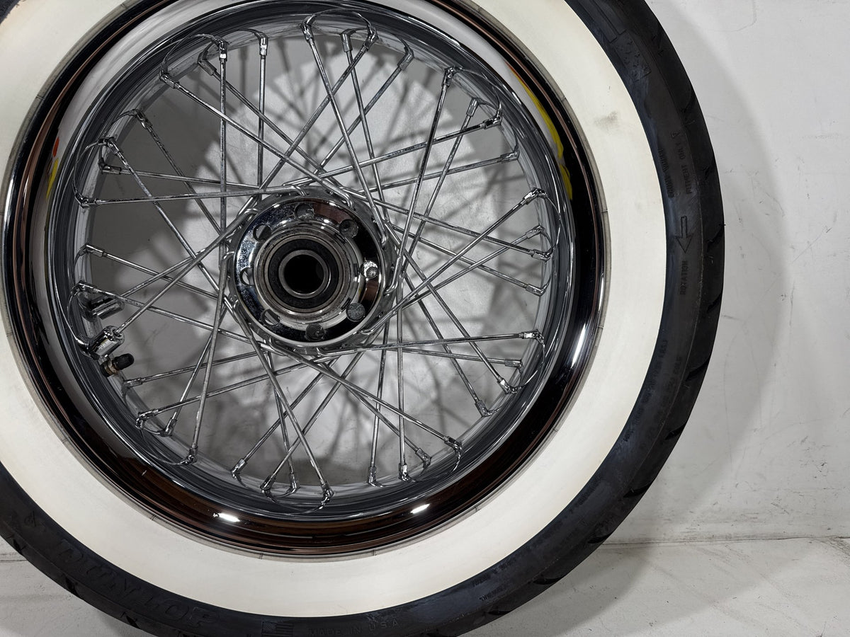 2011 Harley Softail Deluxe FLSTN OEM Front Wheel Rim Tire Spoked MT90B16 16"