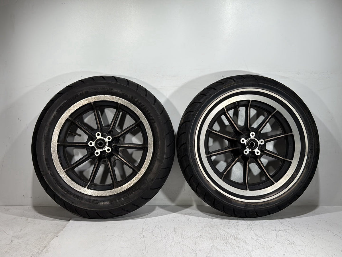 1995 Harley Road King Touring FLHR OEM Front & Rear Wheel Rim Tire MT90B16 16"