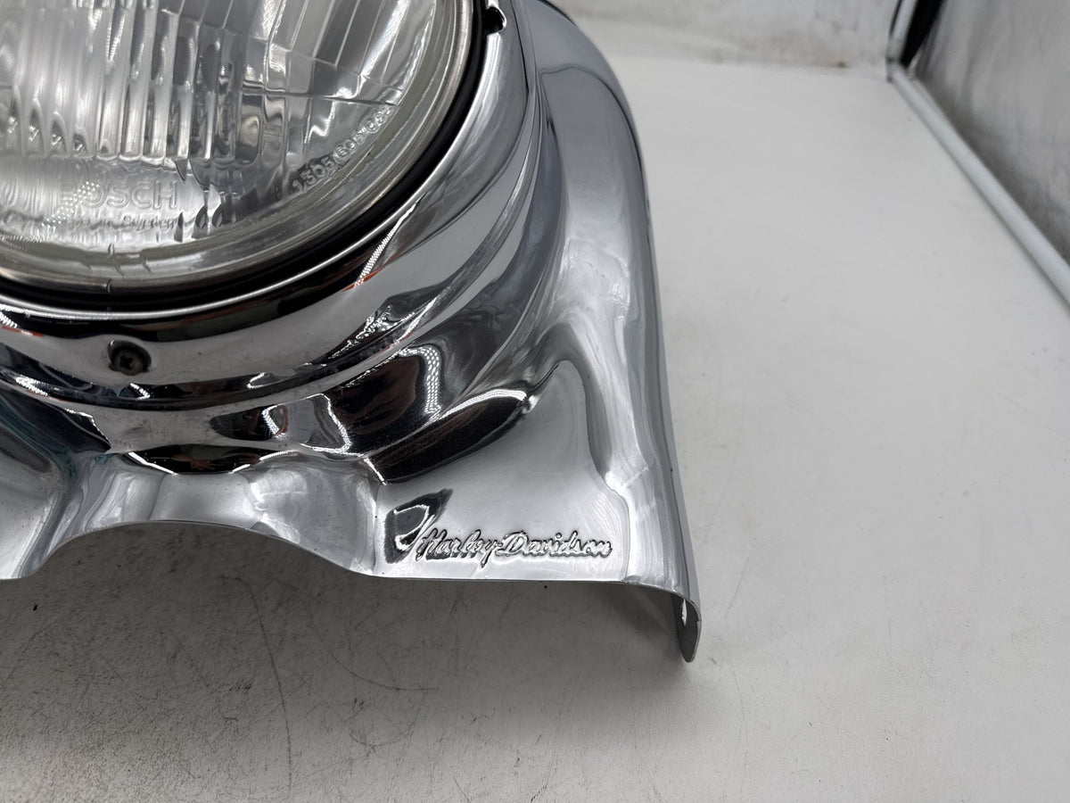 93 Harley Electra Glide Touring Headlight Headlamp Head Light Halogen w/ Nacelle