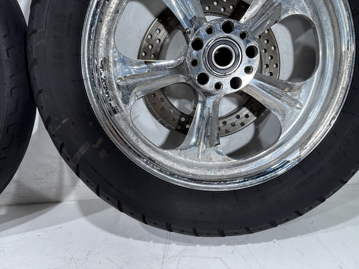 2001 Harley Softail Standard Front Rear Wheel Rim Tire MH90/21 130/90-16 16" 21"