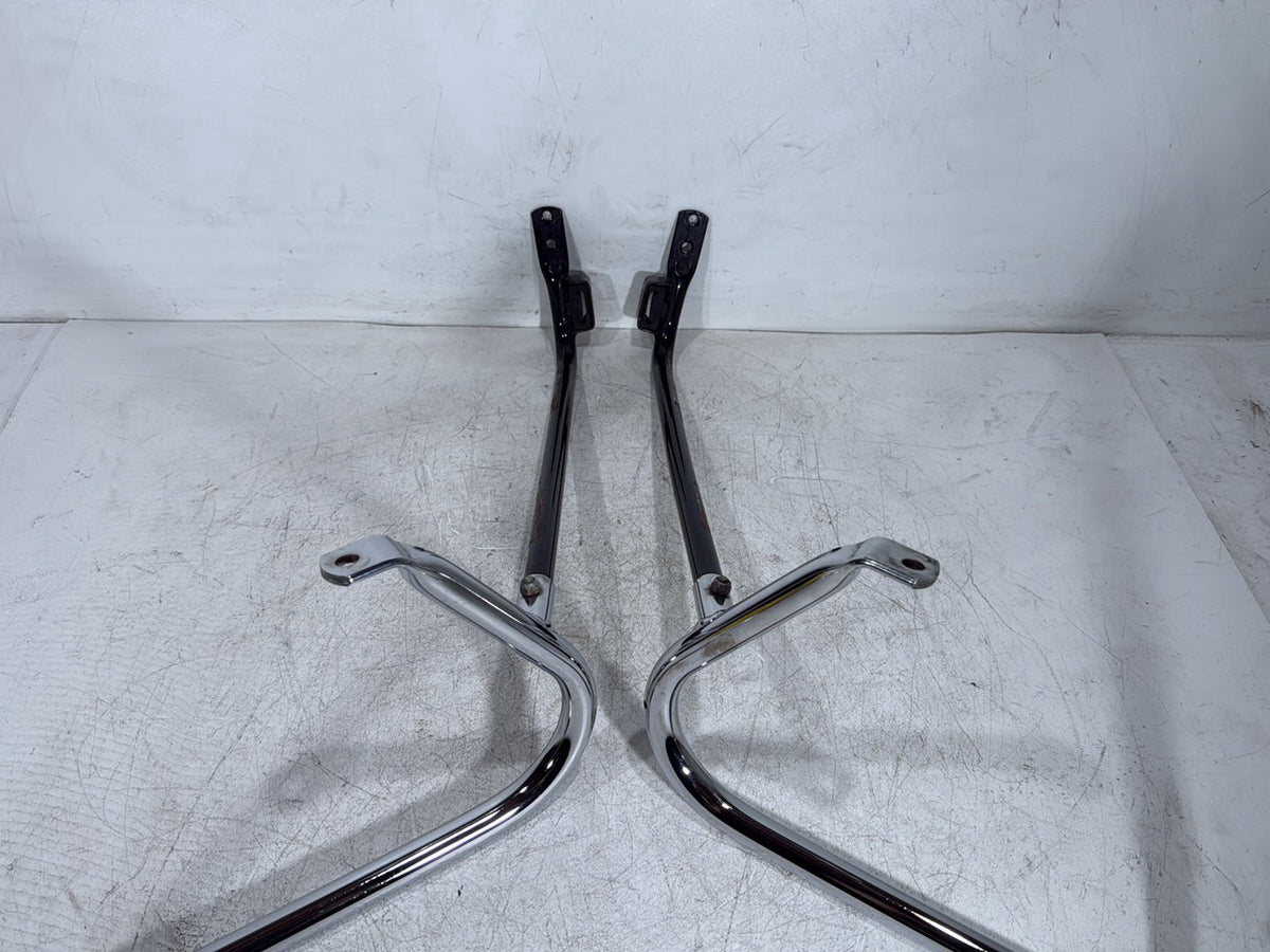 2005 Harley Road King Touring Police OEM Rear Left Right Saddlebag Guard Rails Bar