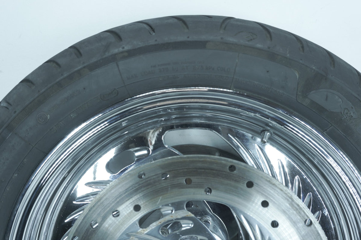 1999 Harley Touring FLHR Road King Front Wheel Rim Tire Chrome MT90B16 16" 74H