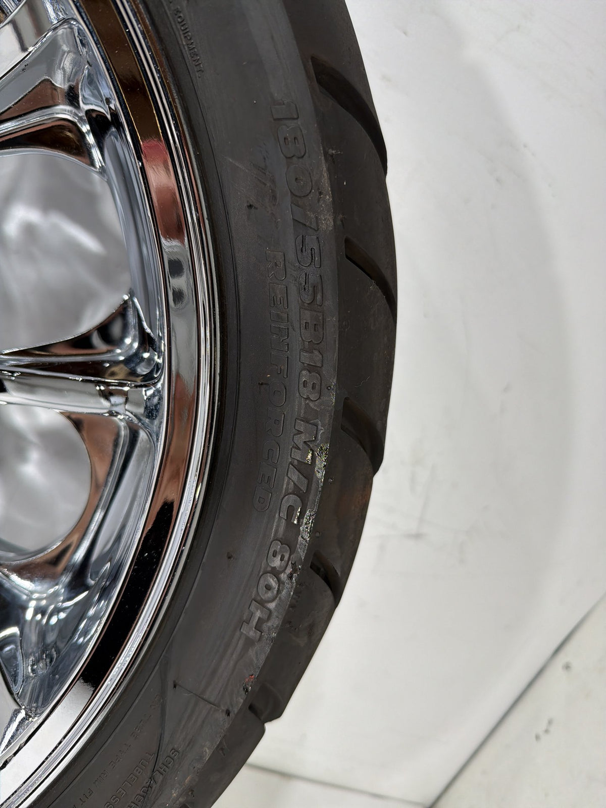 12 Harley Street Glide Touring FLHX OEM Rear Wheel Rim Tire 180/55B18 18" Chrome