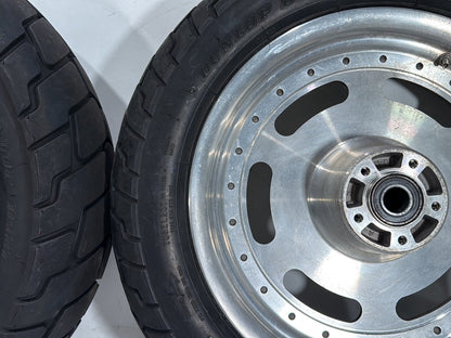 2010 Harley Dyna Fat Bob FXDF OEM Front & Rear Wheel Rim Tire 16"
