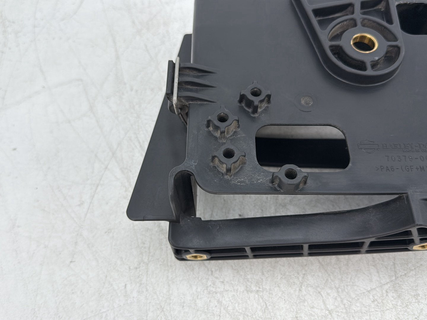 2010 Harley Dyna Fat Bob FXDF OEM Battery Tray Bracket Holder Carrier