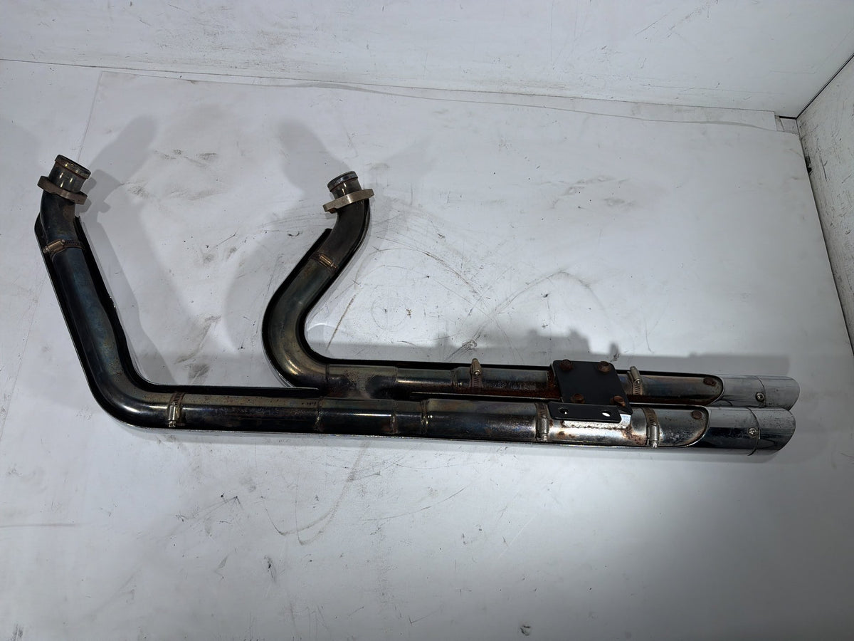 2006 Harley Softail Deuce FXSTDI OEM Exhaust Header Pipes Vance & Hines