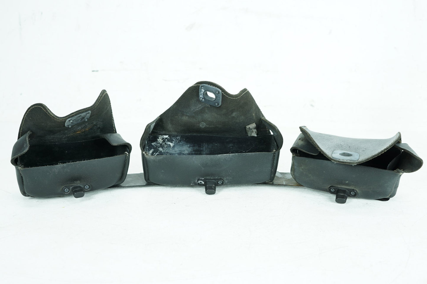1999 - 2006 Harley-Davidson Touring Electra Glide Ultra Front Onboard Tool Bag Leather Storage Three Bag Pouch