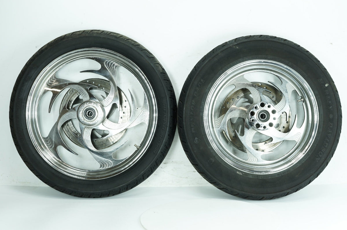 1995 Harley Sportster XL883 Hugger OEM Front & Rear Wheel Rim Tire
