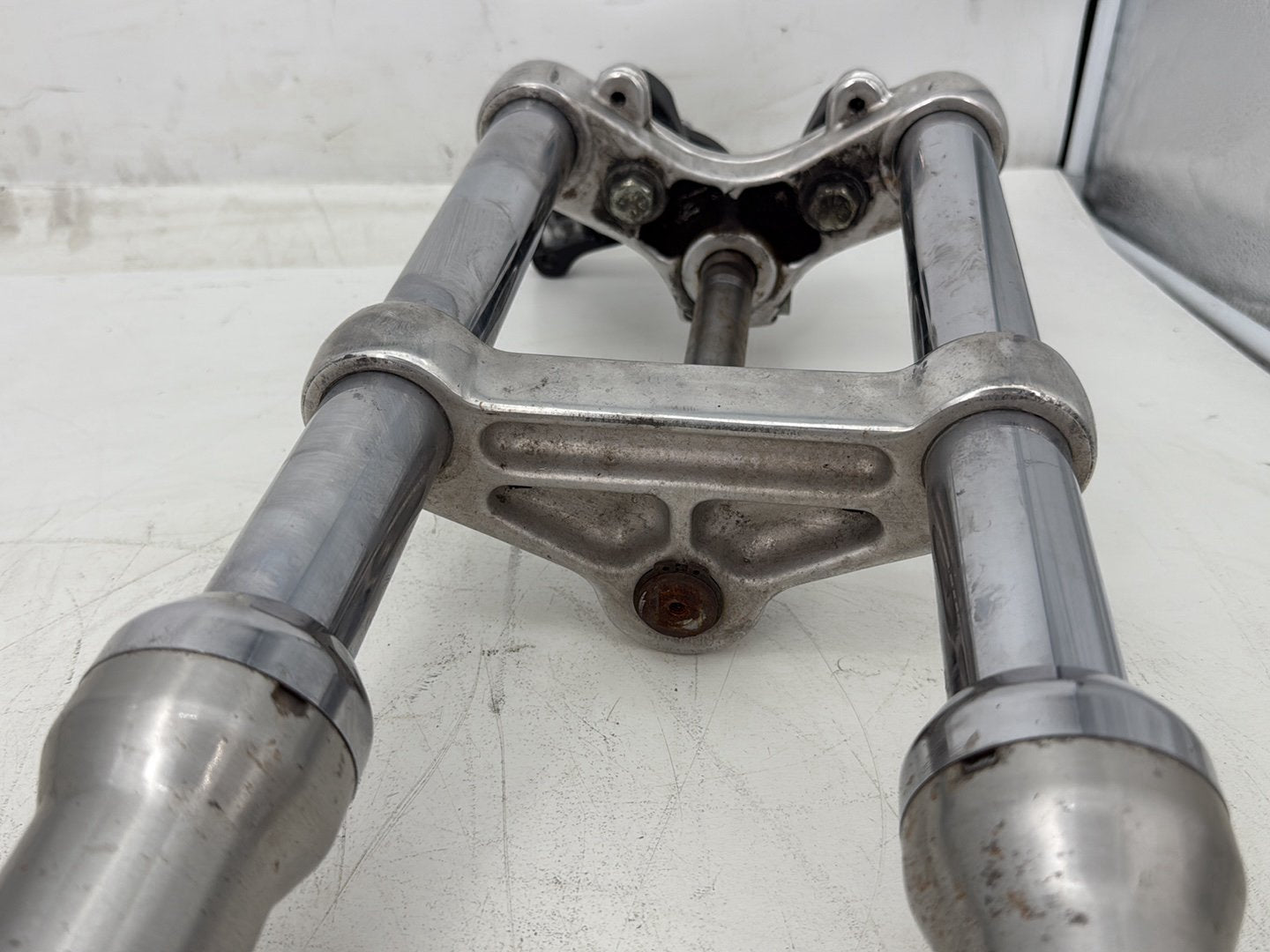 2008 Harley Sportster XL883L OEM Front Triple Tree Set &amp; LH RH Fork Legs Sliders
