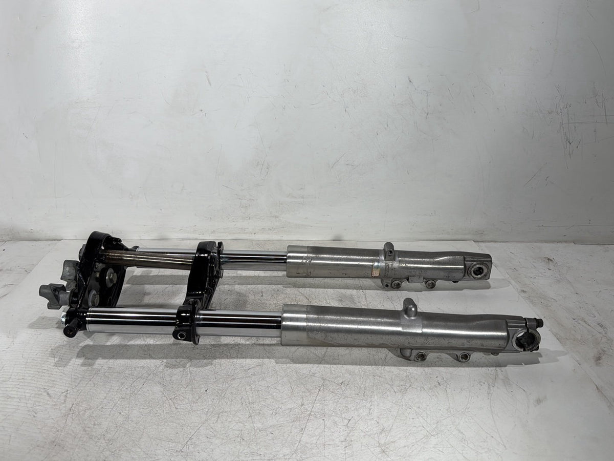 10 Harley Electra Glide Touring Front Triple Tree Set & LH RH Fork Legs Sliders