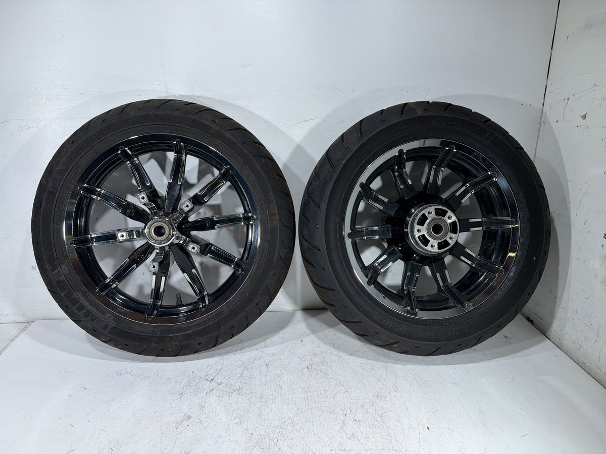2015 Harley Electra Glide Touring Ultra Front & Rear Wheel Rim Tire ABS 16" 17"
