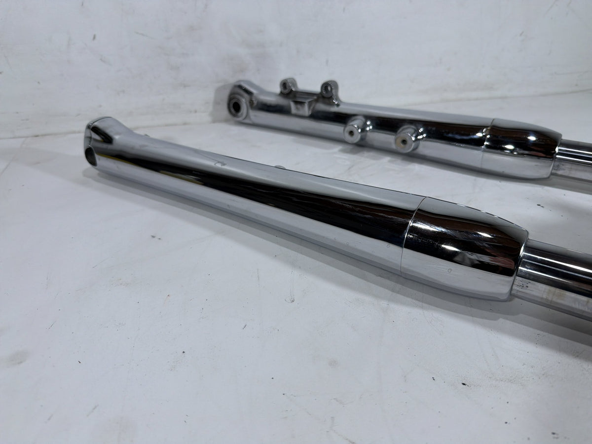 2001 Harley Softail Deuce FXSTD Front Triple Tree Set & LH RH Fork Legs Sliders