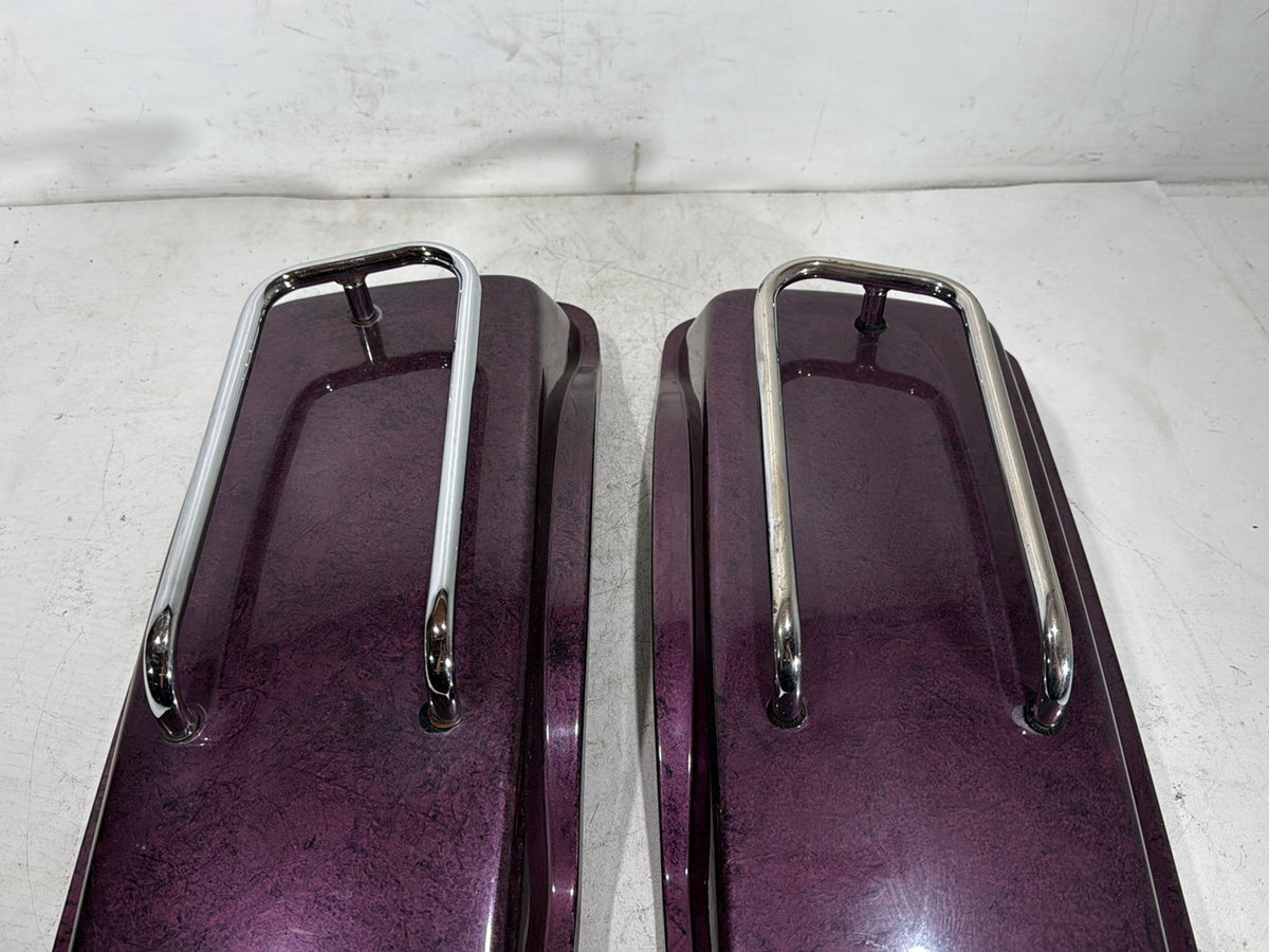 90 Harley Electra Glide Touring Sport OEM Left & Right Saddlebag Lid Cover Caps
