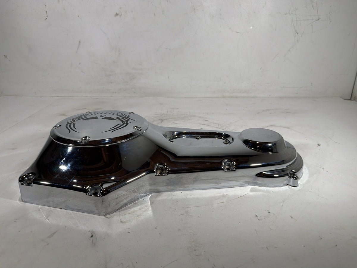 2006 Harley Softail Deuce FXSTDI OEM Outer Primary Clutch Cover SKULL