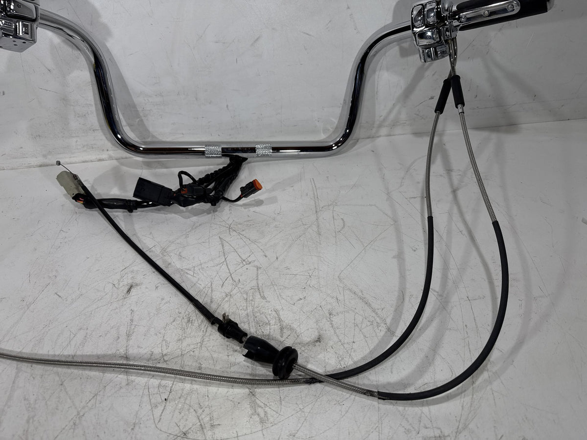 07 Harley Electra Touring CVO OEM Handlebars Left Right Switches Controls Chrome