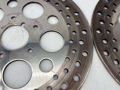 1991 Harley Heritage Softail Classic FLSTC OEM Front Brake Rotors Disc Pair
