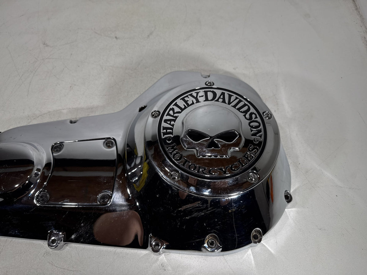 2001 Harley Electra Glide Touring Classic OEM Outer Primary Clutch Cover SKULL
