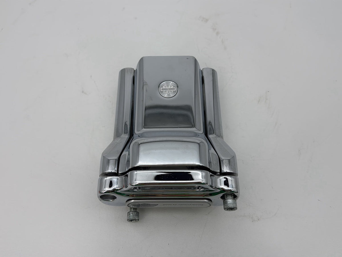 2003 Harley Sportster XL1200C Anniversary Front Handlebar Riser Top Clamp Chrome