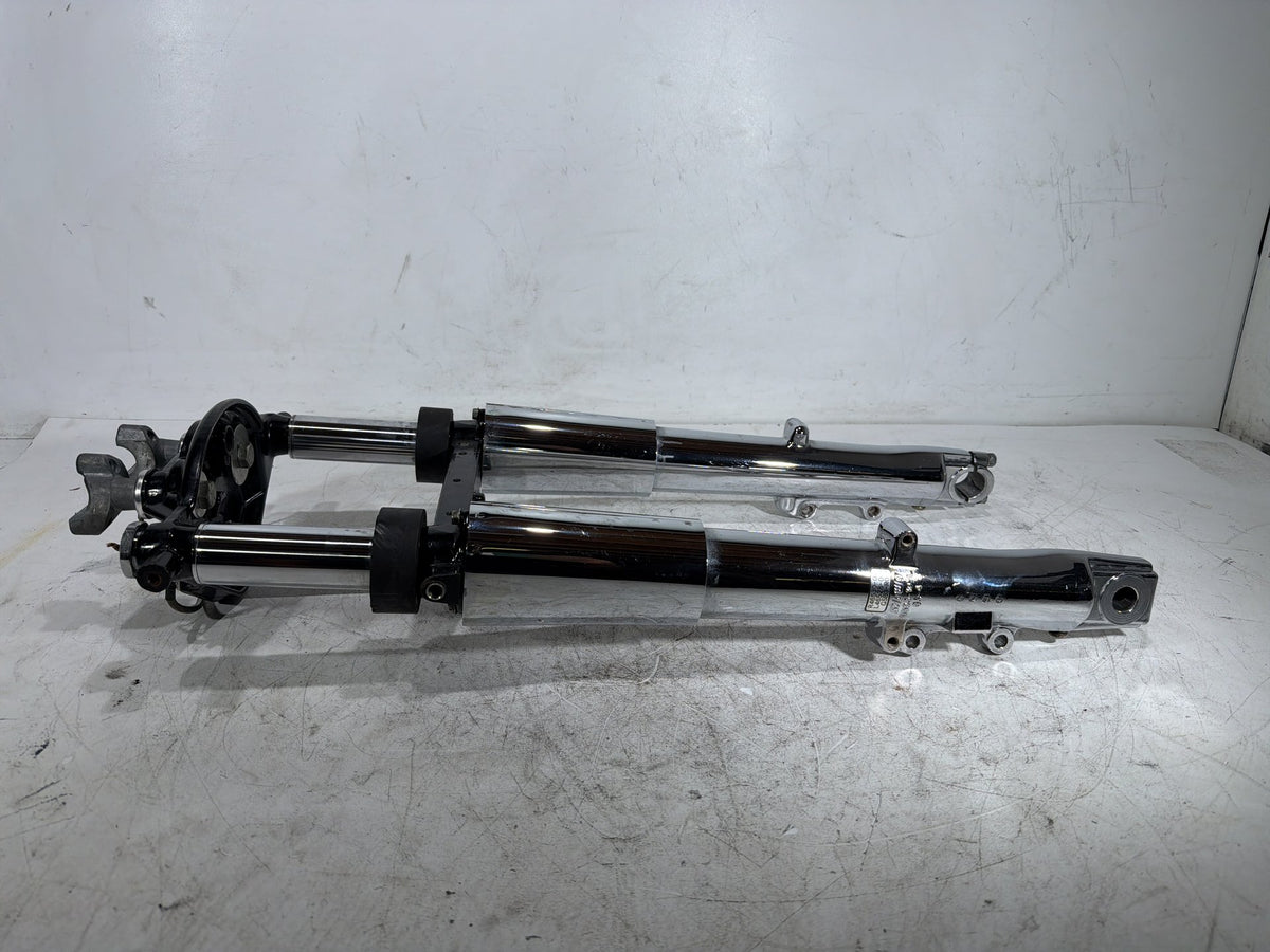 04 Harley Electra Glide CVO Eagle Front Triple Tree Set LH RH Fork Legs Sliders