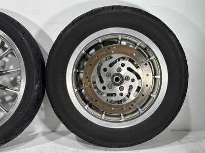 2004 Harley Dyna Super Glide FXDI OEM Front & Rear Wheel Rim Tire