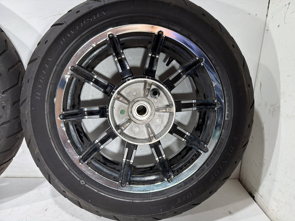 2015 Harley Electra Glide Touring Ultra Front & Rear Wheel Rim Tire ABS 16" 17"