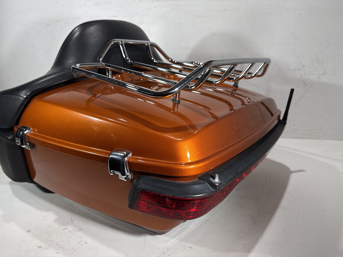 2014 Harley Electra Glide Touring Ultra OEM Pass Backrest Tour Pak Luggage NOKey