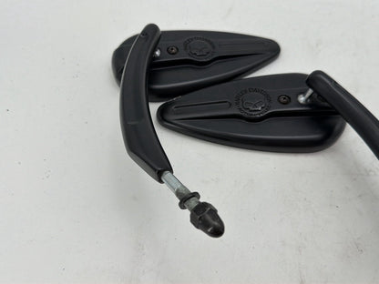 2008 Harley Dyna Fat Bob FXDF OEM Left Right Rear View Mirror Willie G SKULL