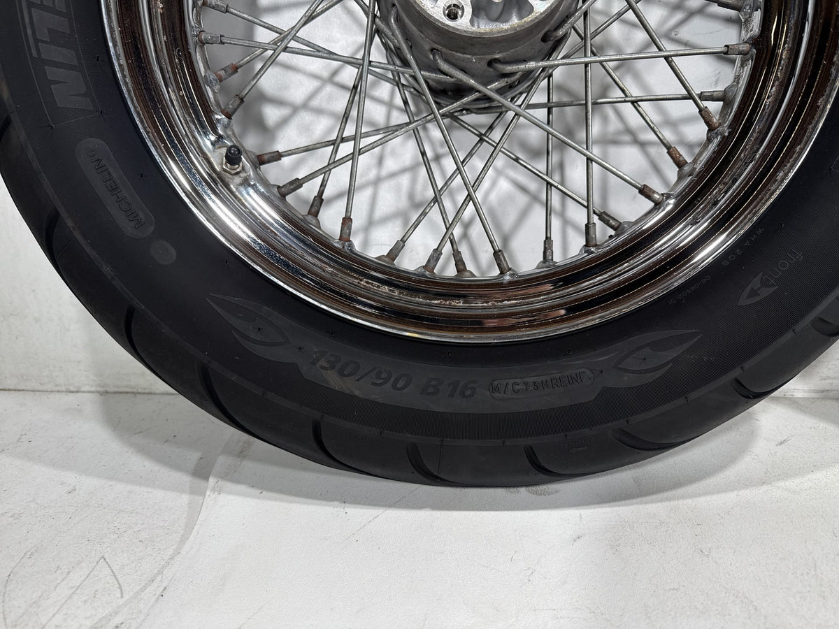 01 Harley Electra Glide Touring Classic OEM Front Rear Wheel Rim Tire Spoked 16"