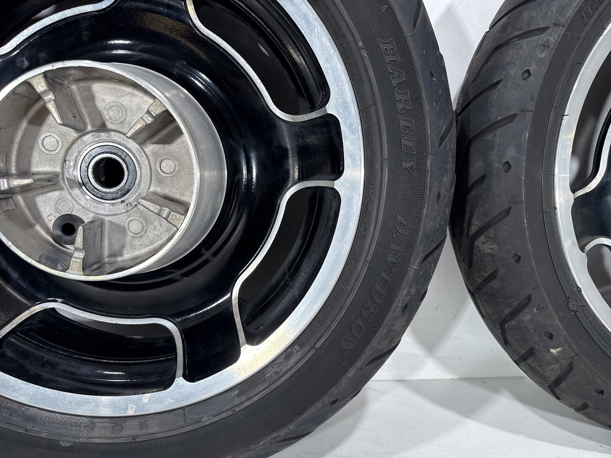 2010 Harley Road King Touring Police OEM Front & Rear Wheel Rim Tire 17" 16"