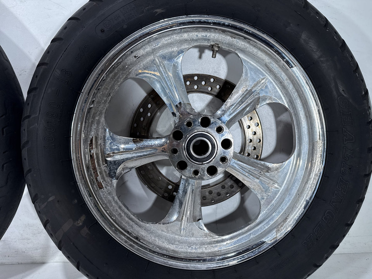 2001 Harley Softail Standard Front Rear Wheel Rim Tire MH90/21 130/90-16 16" 21"