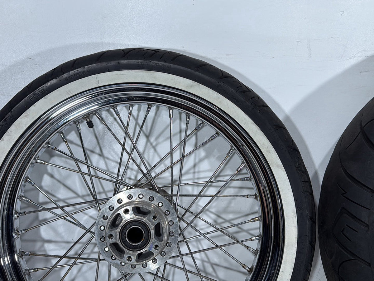 2007 Harley Dyna Street Bob FXDB OEM Front Rear Wheel Rim Tire Spoked