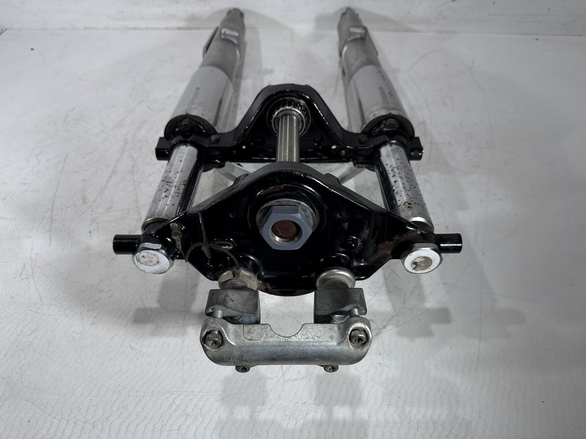 2012 Harley Electra Glide Touring Ultra OEM Front Triple Tree Set & LH RH Fork Legs Sliders