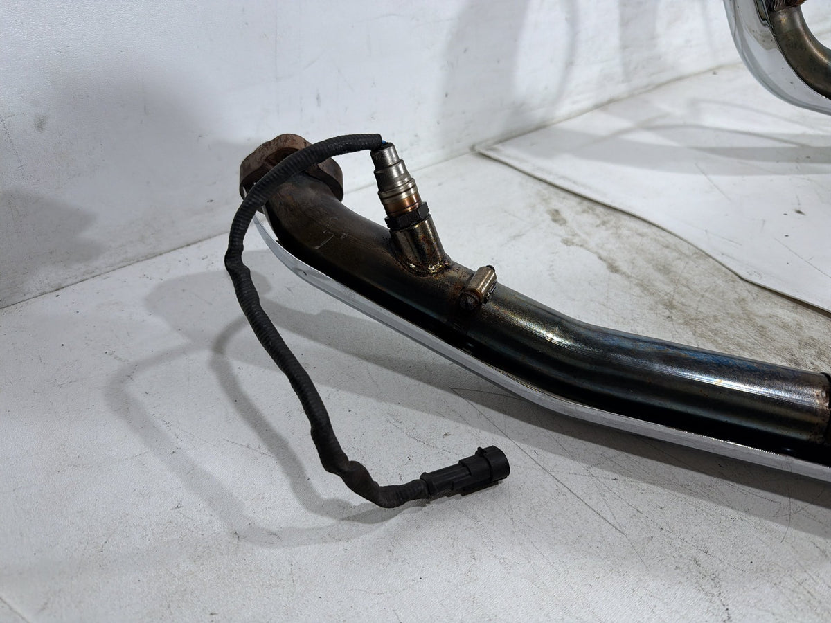 07 Harley Dyna Super Glide Exhaust Header Pipes Muffler Vance & Hines NO Bracket