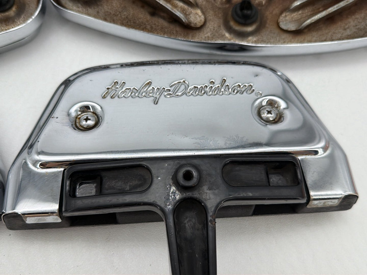 1994 Harley Electra Touring Left Right Driver & Pass Floorboard Foot Rest SKULL