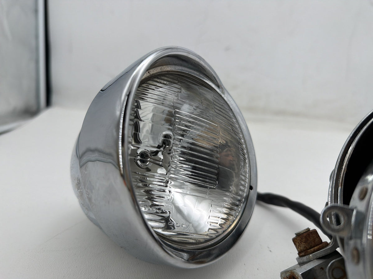 1994 Harley Softail Custom FXSTC OEM Headlight Headlamp Head Light Halogen Dual