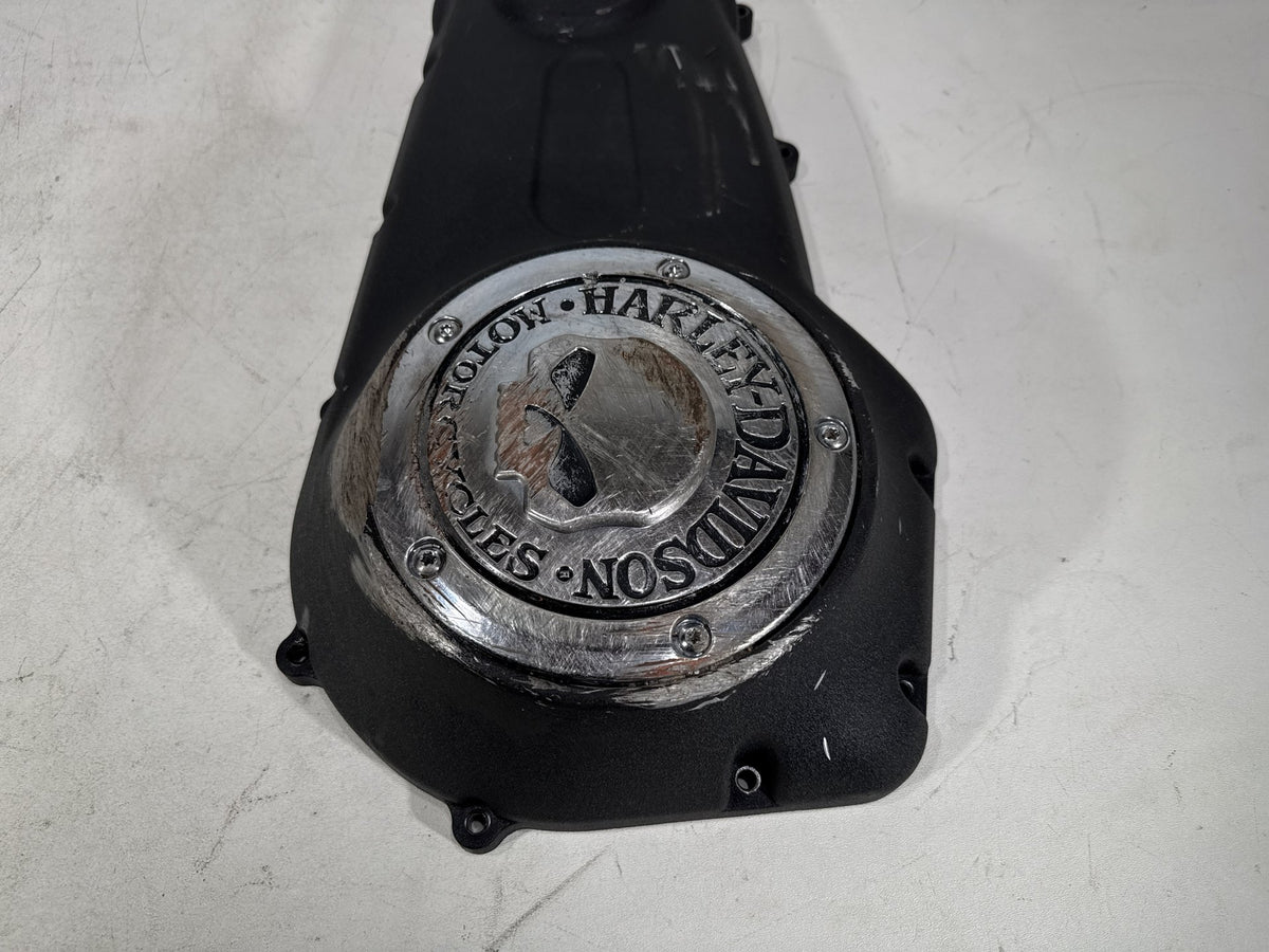 2016 Harley Dyna Fat Bob OEM Outer Primary Clutch Cover Willie G Skull SCRATCHED