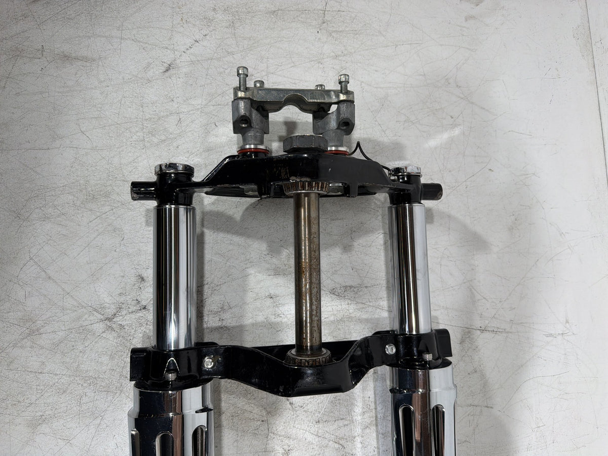 10 Harley Street Glide Touring OEM Front Triple Tree Set LH RH Fork Legs Sliders