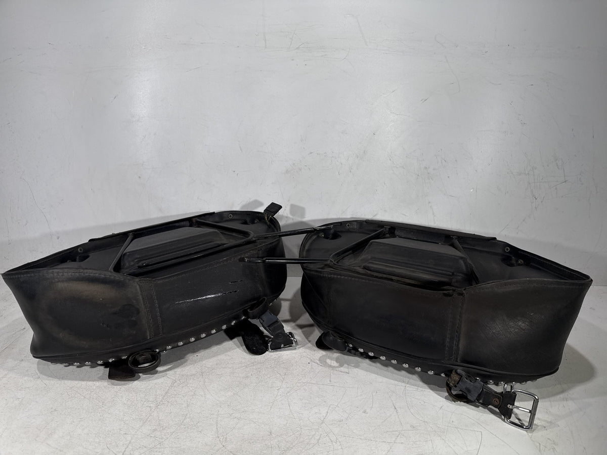2001 Harley Heritage Softail Classic Rear Left Right Saddlebags Luggage Leather