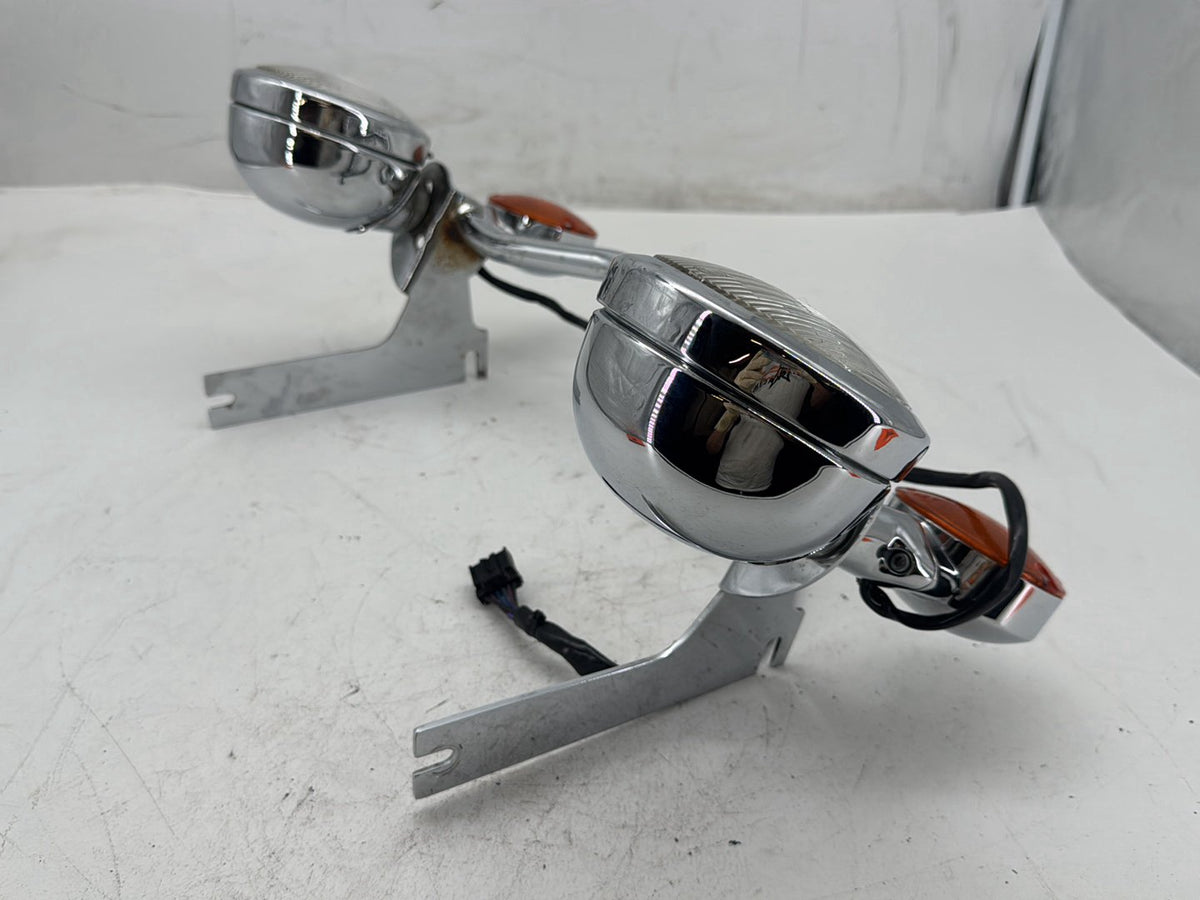 1997 Harley Road King FLHPI OEM Front Turn Signal Indicators Light Bar