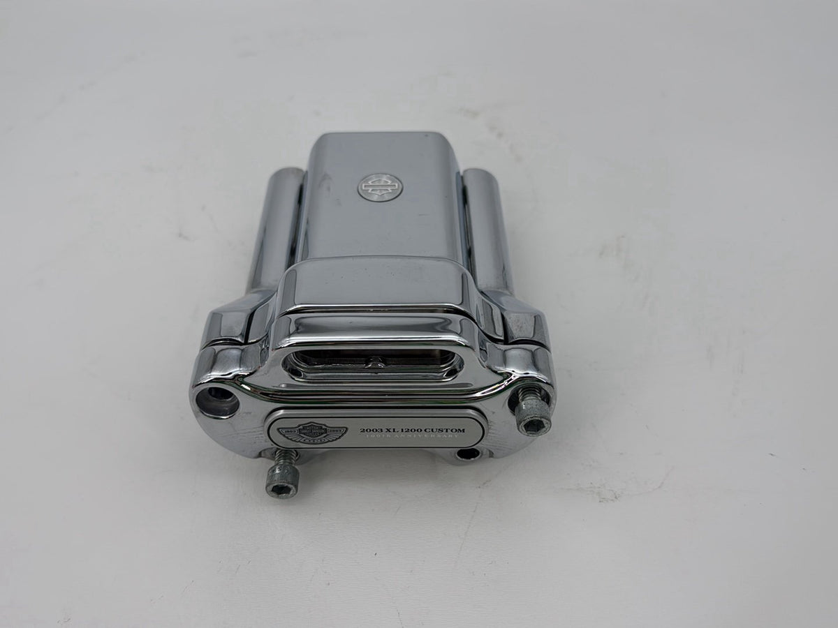 2003 Harley Sportster XL1200C Anniversary Front Handlebar Riser Top Clamp Chrome
