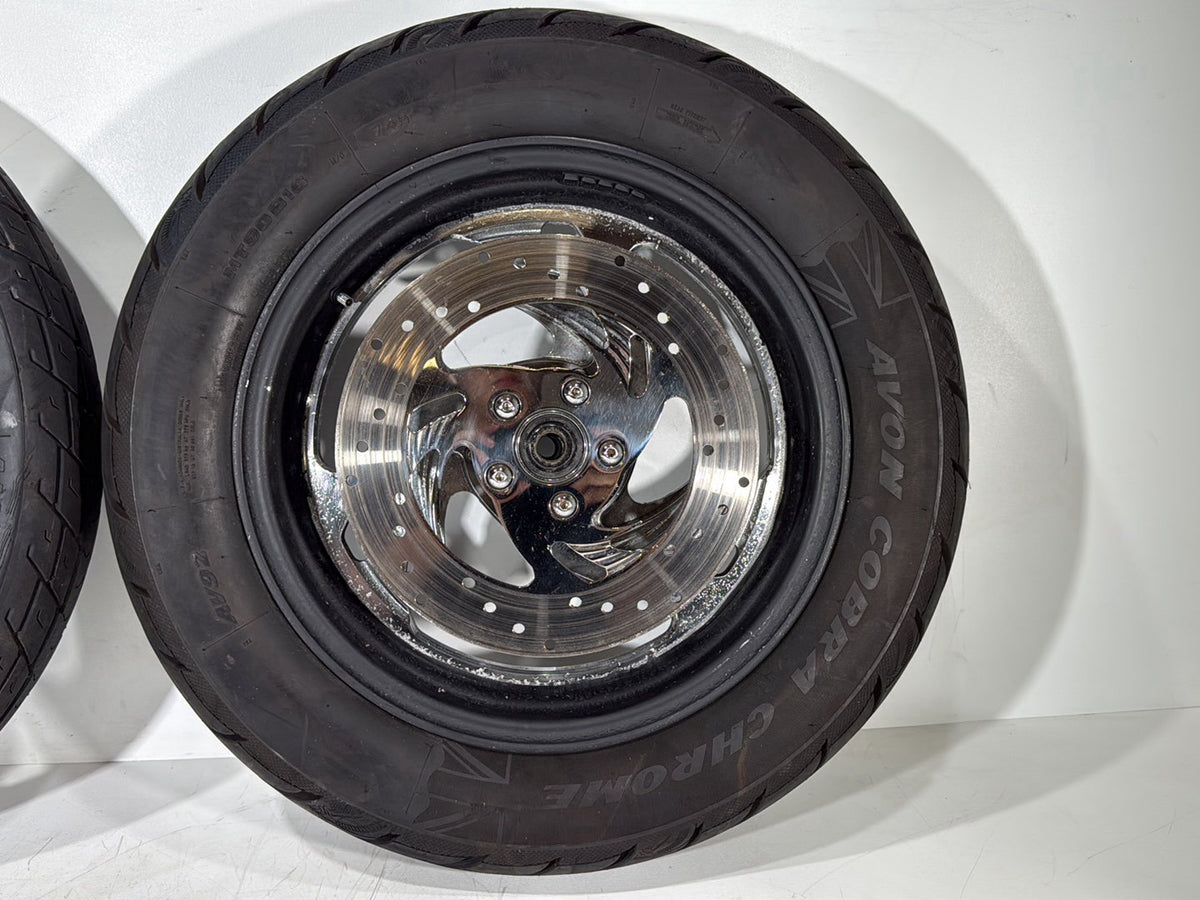1999 Harley Dyna FXDL Low Rider Front Rear Wheels Rim Tire Savage Custom 16" 19"