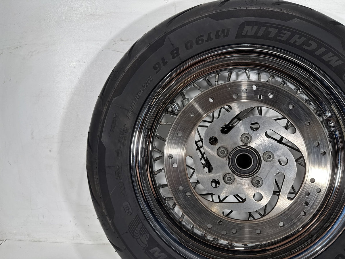 2003 Harley Road King Touring Classic OEM Rear Wheel Rim Tire Spoked MT90B16 16"