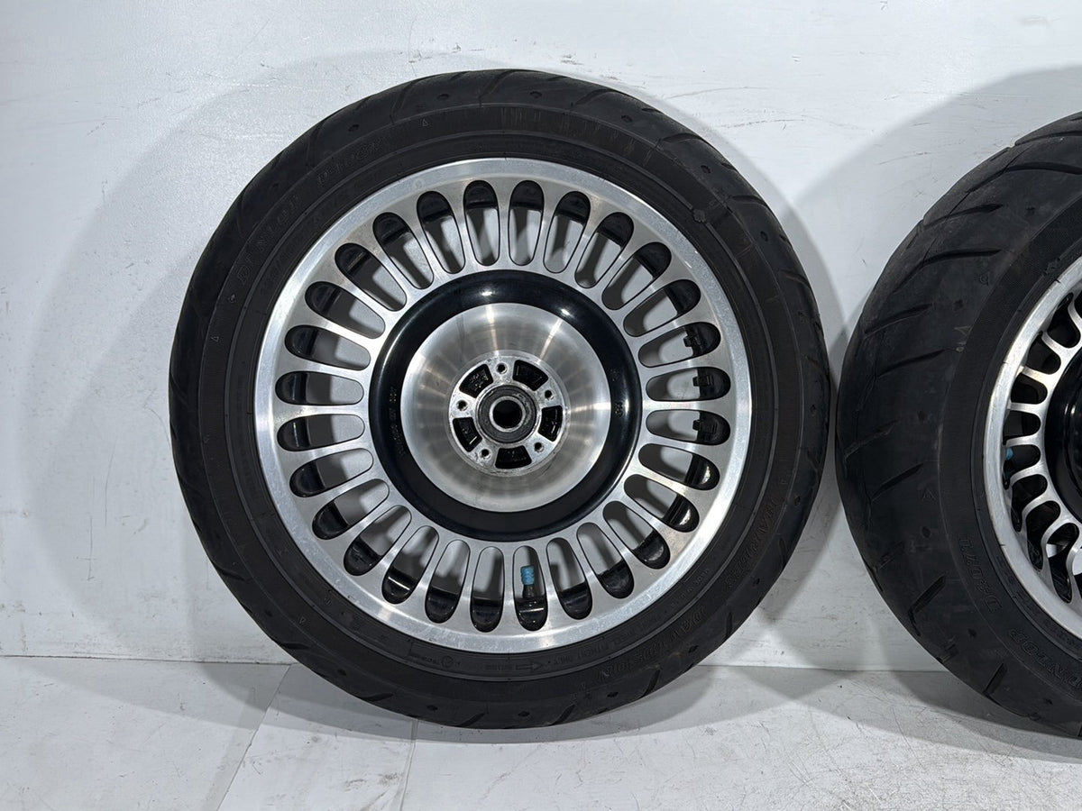 2012 Harley Electra Glide Touring Ultra Front & Rear Wheel Rim Tire 17" 16" NON-abs