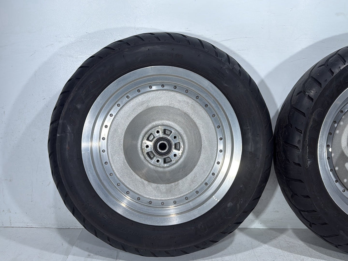 2005 Harley Softail Fat Boy FLSTF OEM Front & Rear Wheel Rim Tire 16"