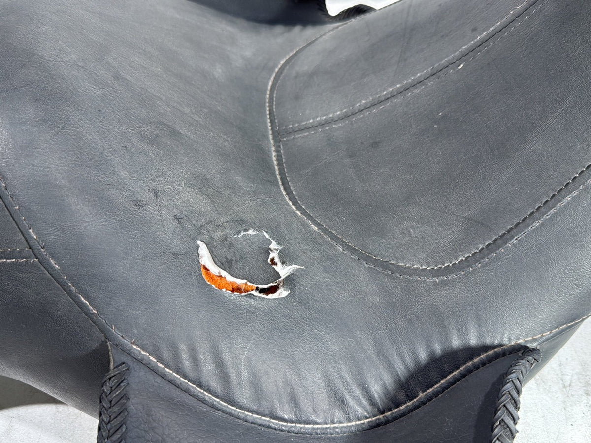 2011 Harley Heritage Softail Classic Passenger Rider Driver Seat Saddle * TORN *