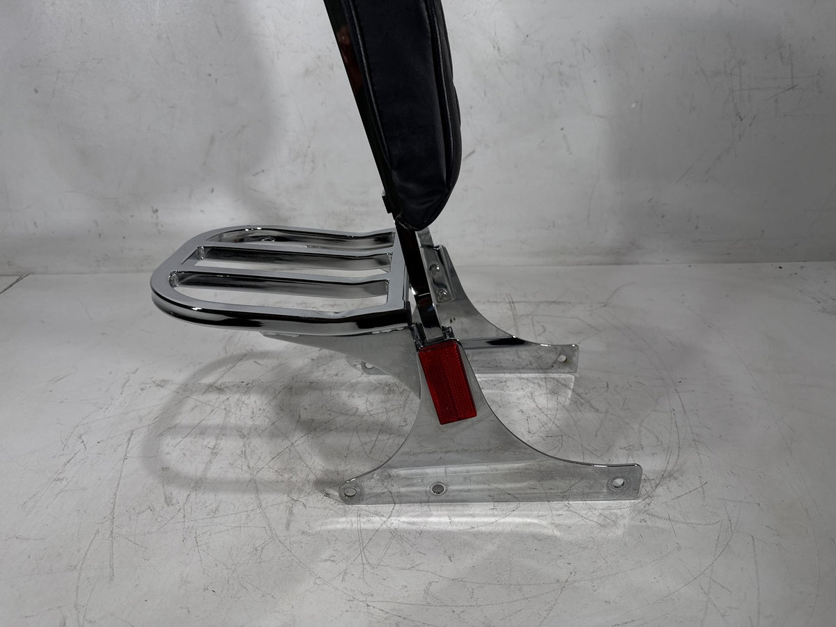 2002 Harley Heritage Softail Classic OEM Rear Sissy Bar w/ Backrest Cushion Pad