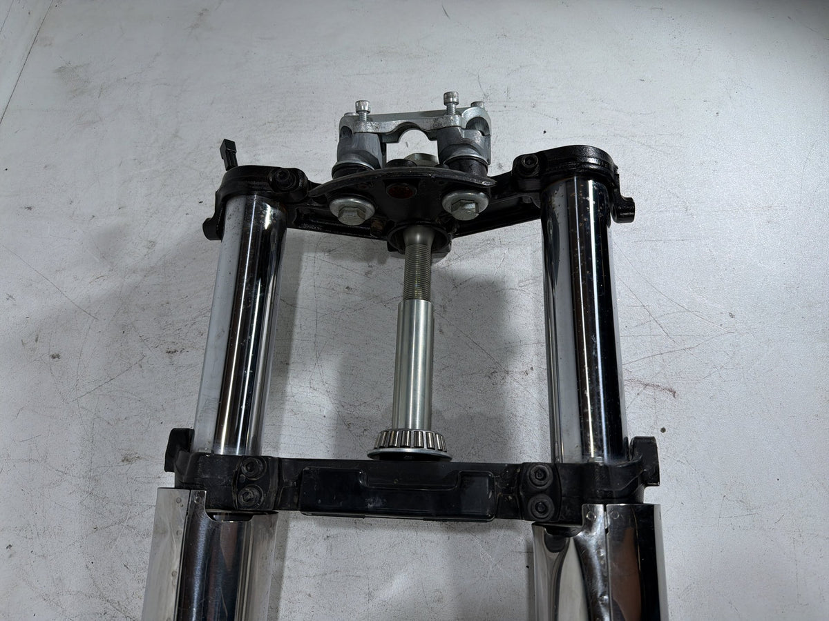 15 Harley Electra Glide Touring Front Triple Tree Set & LH RH Fork Legs Sliders