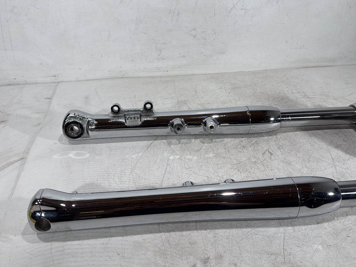 2003 Harley Softail Deuce FXSTD Front Triple Tree Set & LH RH Fork Legs Sliders